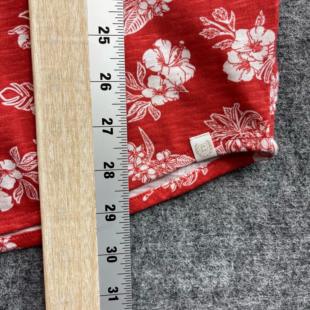 Chaps Mens Seacost Wash Button-Down Printed Shirt Size Medium Red White - Picture 5 of 10
